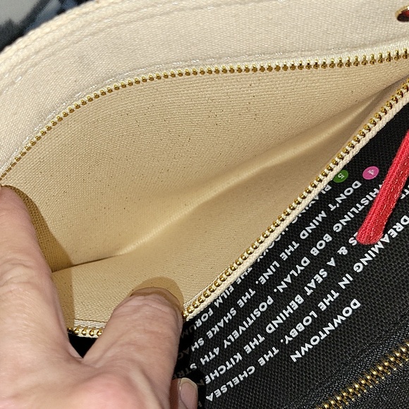 Kate Spade Limited Edition Red Black White Uptown Downtown Tote Bag Canvas - Picture 6 of 16